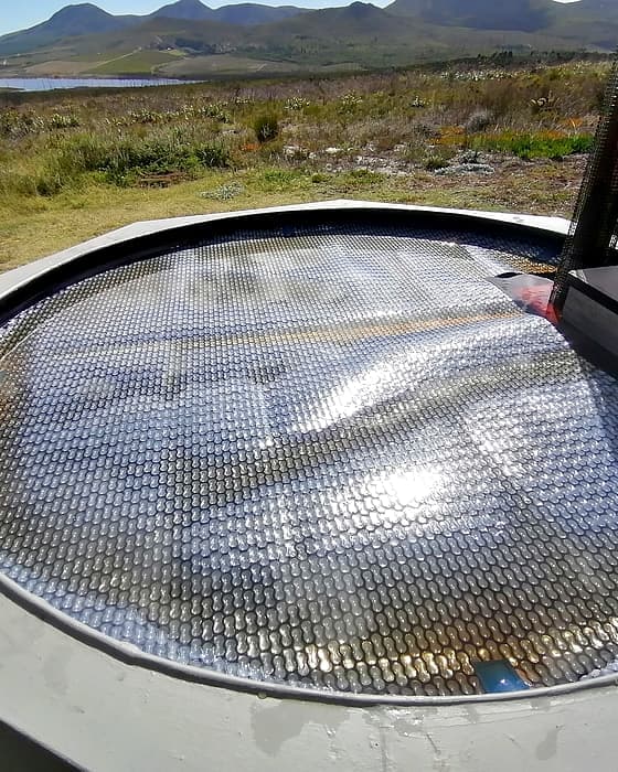 A pool cover in use in the Overberg